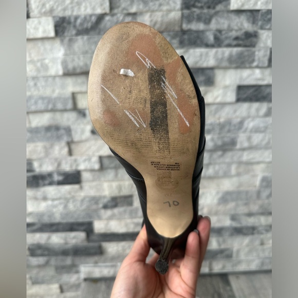 Michael Kors Mavis Open Toe Cage Black Leather Party Cocktail Heels  Size 7 - Picture 10 of 11